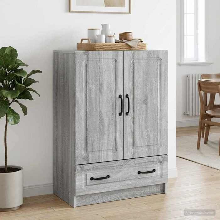 Buffet bas(1 pc）moderne - Placard Commode - pour salon - Sonoma gris 66 x 345 x 92 cm Bois dingénierie_26mhv41l