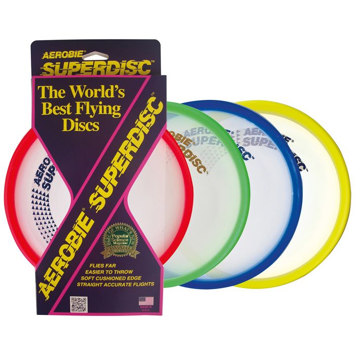 Frisbee - AEROBIE - Superdisc - Robuste et incassable - Vol rectiligne - Rouge