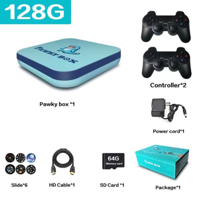 argent-console de jeu vidéo rétro avec wifi, super lecteur de jeux, sortie tv, cadeaux de jeu, 4k, ps1, psp