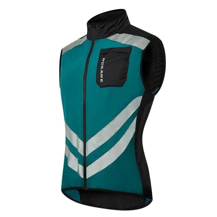 LKN Gilet De Sécurité Réfléchissant Sans Manches Pour Moto - Vert Fluorescent Respirant Et Ajustable