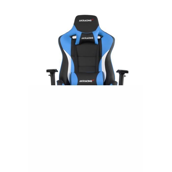 AKRACING Series Master MAX PRO - AKPROWT - Siège exclusif ultra Confort et large pour Gamer finition cuir perforé respirant - Bleu
