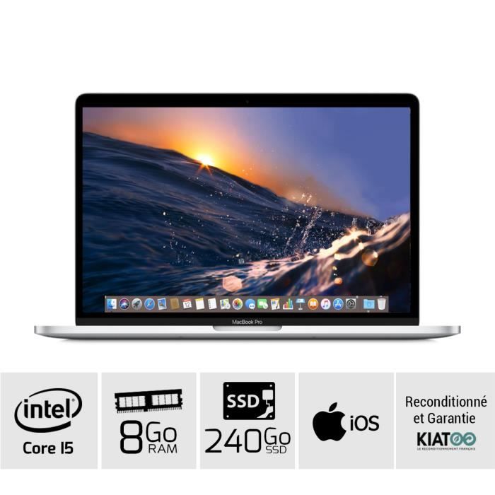 Achat PC Portable MACBOOK PRO 13 pouces Gris core i5 8 go ram 240 go SSD disque dur clavier AZERTY pas cher