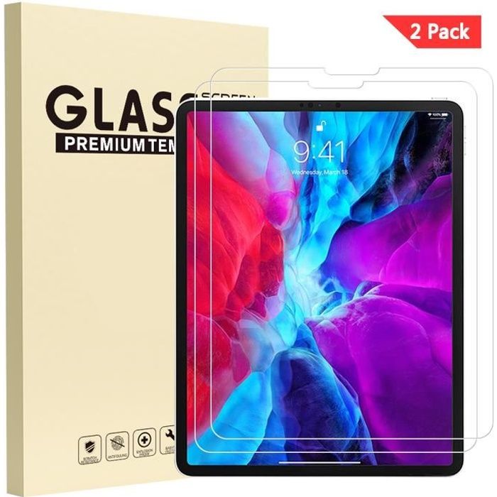 [2 Pack] Verre Trempé iPad Pro 12.9 2020 Film de protection d'écran