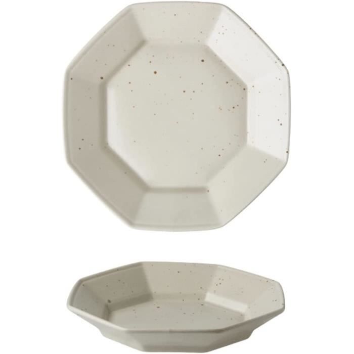 Barski - Européen - Verre - Lot De 6 - Assiettes Octogonales - Chaque Assiette Mesure 26,7 Cm De Diamètre - Fabriqué En Europe
