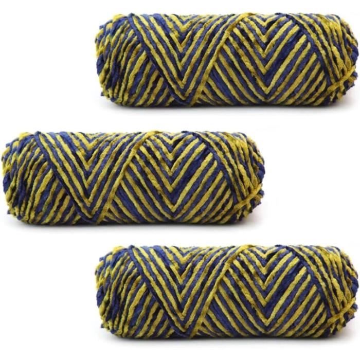 Maxee 300g (3×100g) Laine De Bébé Veloutée, Laine De Velours, Fil De Chenille De Velours, Fil De Chenille Doux Et Moelleux, Laine En Peluche Douce Et Moelleuse