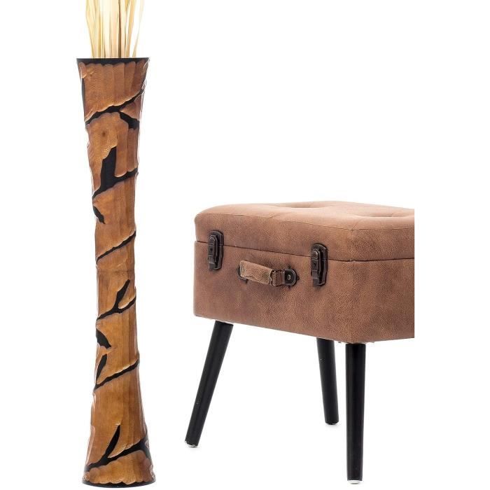 Vases Métal Hauteurs 70cm 55cm Set De 2 Grands Vases De Sol Sziqiqi - 70 Et 55 Cm Blanc Texture Nid D'Abeille Pour Décoration Grand Vase Blanc