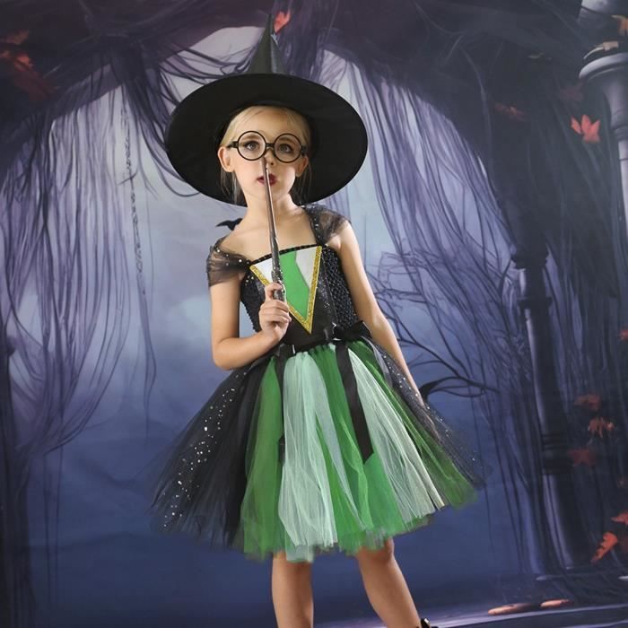 Robe d Halloween a Motif de Citrouille pour Enfant Fille Vert Vetement Noir Costume de Vacances 4T Cdiscount Jeux Jouets