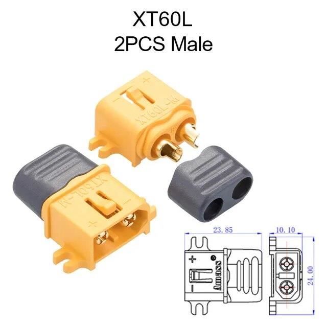 LINSYRC 2 Paires Adaptateurs XT60 XT60H Mâle Femelle Avec Câble Silicone 15cm 12AWG - Pour Drone RC Lipo