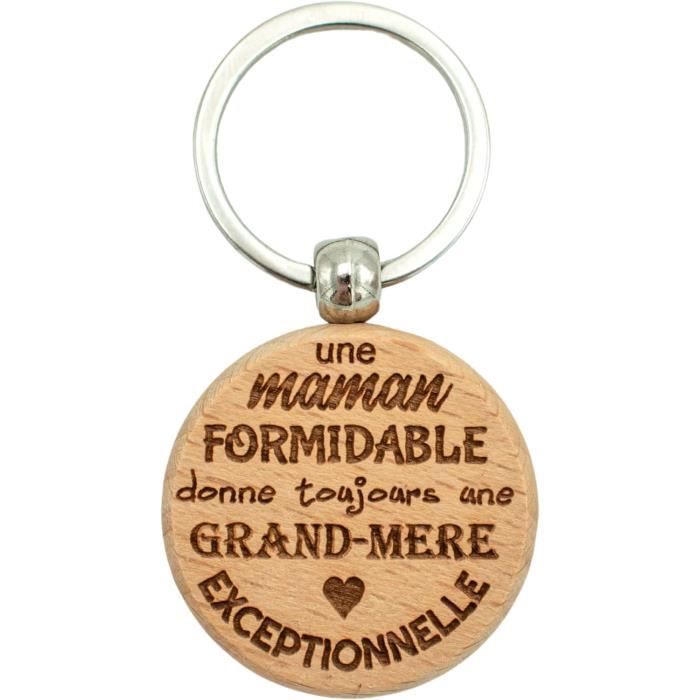 Porte-clés En Bois Gravé 'Papi Exceptionnel' - Cadeau Personnalisé Pour Grand-père - Fait Main En France