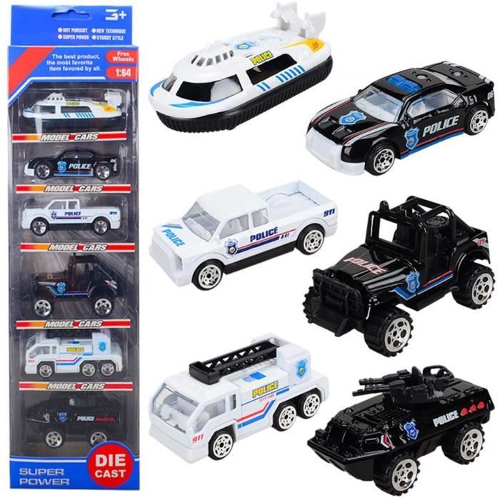 Voiture de Police Mini Véhicule Metal Construction Petite Voiture Miniature Enfant  3 ans 6 Pièces - Cdiscount Jeux - Jouets