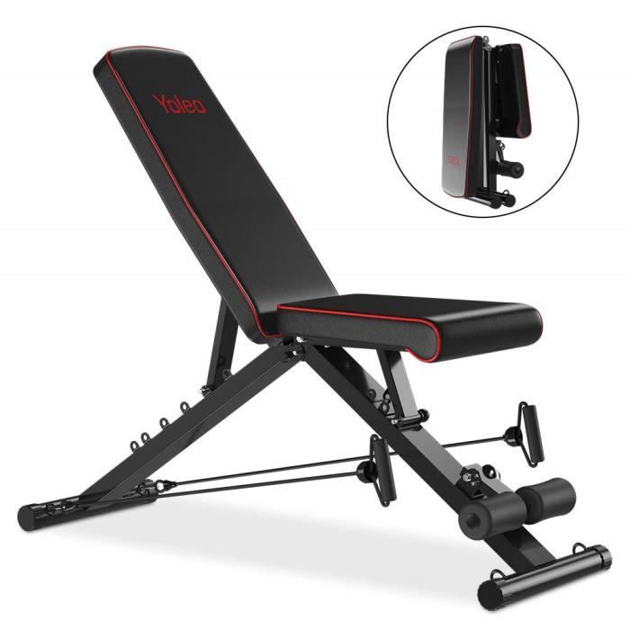 Yoleo Banc De Musculation Pliable Pour Entrainement Complet Du Corps Prix Pas Cher Cdiscount