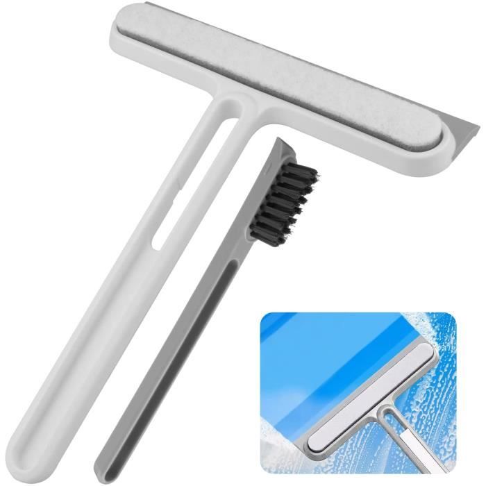 Raclettes Silicone MR.SIGA - Lot De 2 Avec Support Ventouse - Pour Vitres, Douche, Voiture