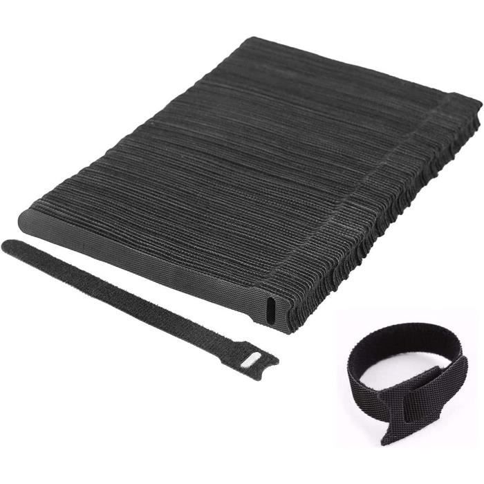 MiuCo Kit d'organisation de câbles pour bureau, 50 serre-câbles bande 40 pinces de câble/clips de câble 10 supports de câbles auto-adhésifs (100 pièces blanc