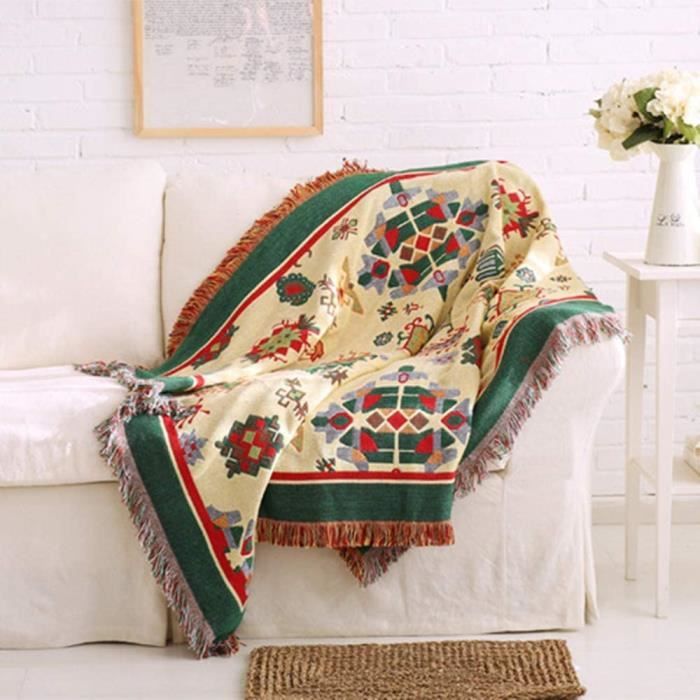 Couverture - ZGEER - Style européen rétro - 90x150 cm - Douce et confortable - Lavable