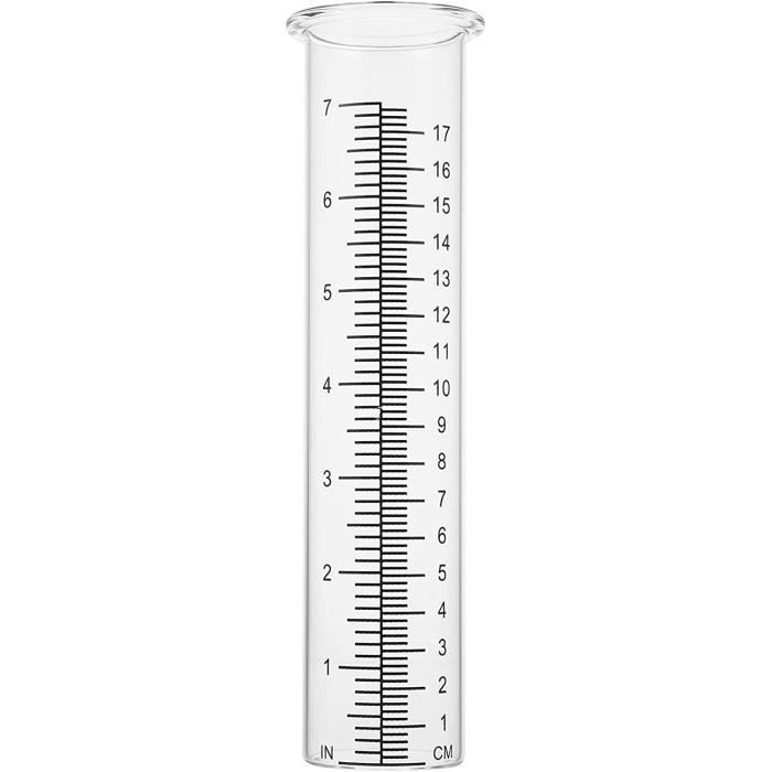 Tube Pluviomètre En Verre - Capacité 5 Pouces, Lot De 2 - Pour Jardin Et Cour - 3