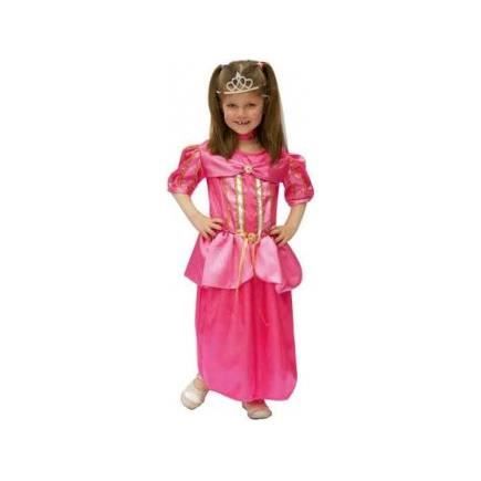 Déguisement Princesse Rose Fille 8 Ans - Marque - Modèle - Rose - Imitation  Satin - Broderies Dorées