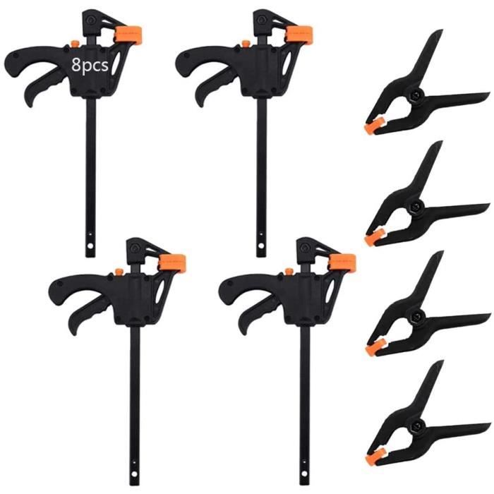 Lot De 4 Pinces En C Réglables – Mini Serre-Joints En Acier Galvanisé, Idéal Pour Menuiserie, Bricolage Et Fixation Précise