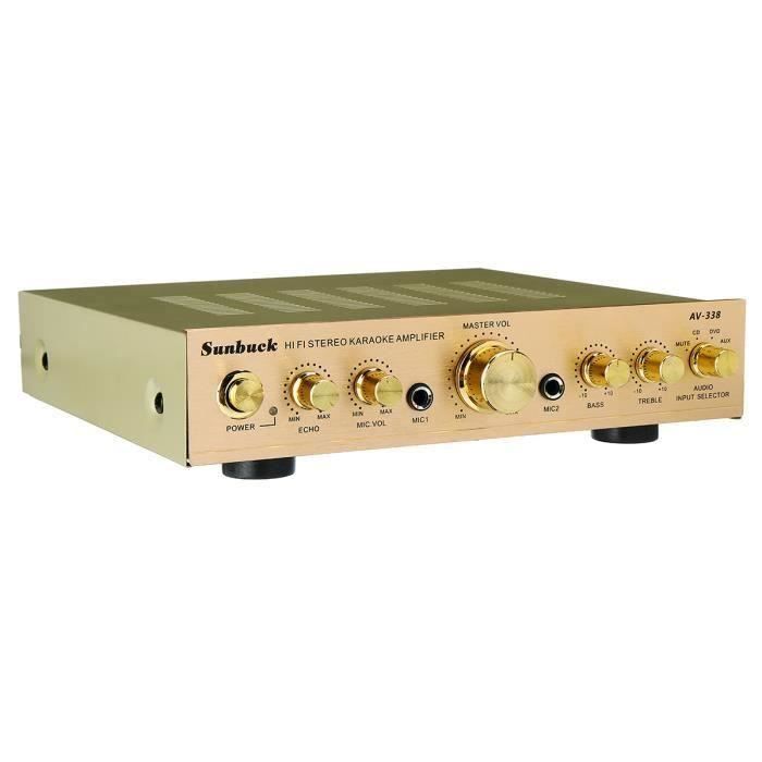 2000W 110220V Amplificateur HiFi 2.1 Stéréo Hautparleur Basse 5 Canaux 2 voies Microphone