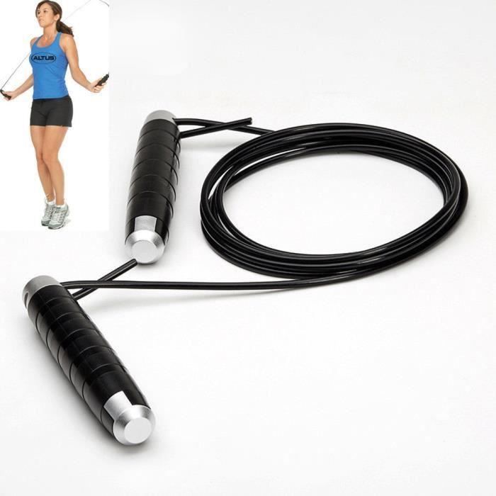Corde à sauter Skipping Vitesse Boxe Fitness réglable exercice Aérobie Crossfit MMA