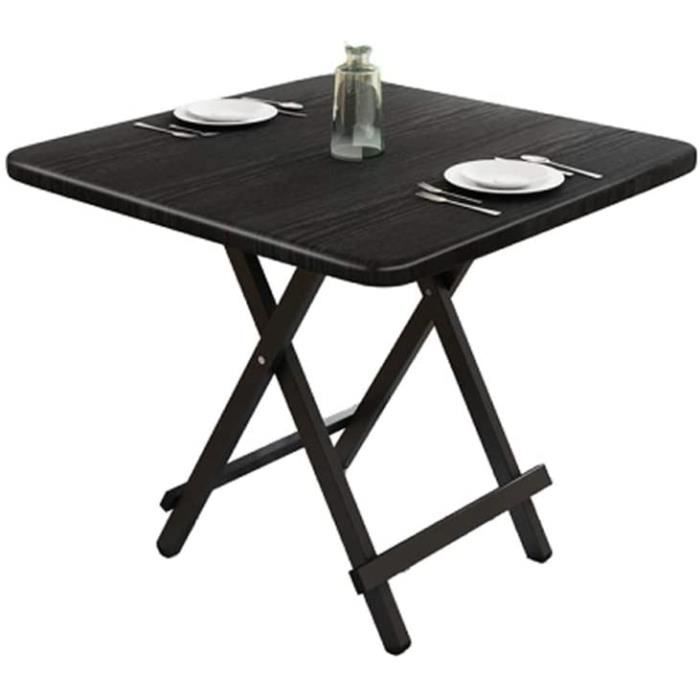 table carree pliante noire 48 x 48 x 65 cm ameublement et decoration cuisine et maison mystik com au