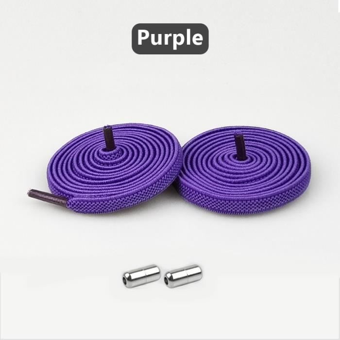 Valeur violet Lacets élastiques sans cravate, lacets plats pour