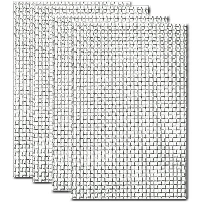 Grillage Fin En Acier Inoxydable 304 - 4 Pièces 30x21 Cm - Maille 1 Mm - Anti-rongeurs Et Insectes