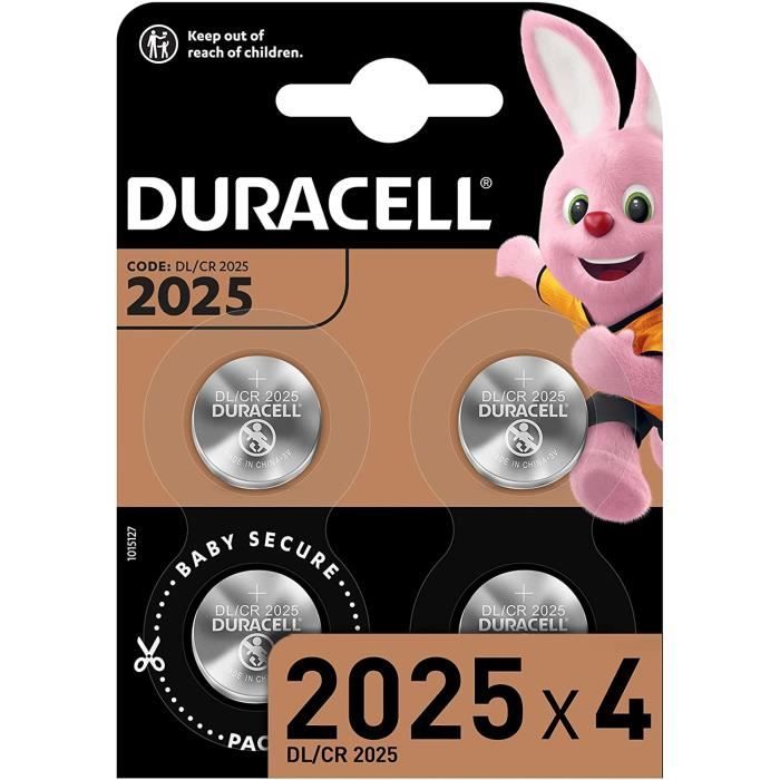 Duracell 2025 Pile bouton lithium 3V, lot de 4, avec Technologie Baby  Secure, pour porte-clés, balances et dispositifs [17] - Cdiscount Jeux -  Jouets