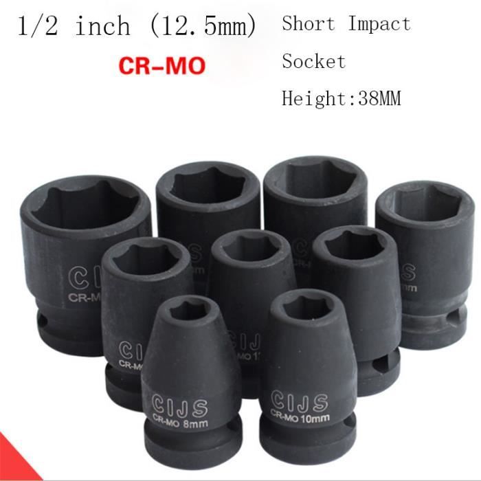 Douille à Choc Profonde 1/2" 35 Mm – CR-MO 6 Pans, Pour Écrou D'Essieu, Mixpower, Haute Résistance