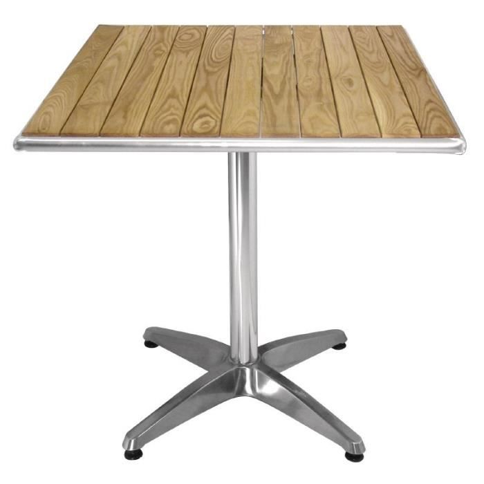 Table carrée en frêne 600 mm - Bolero