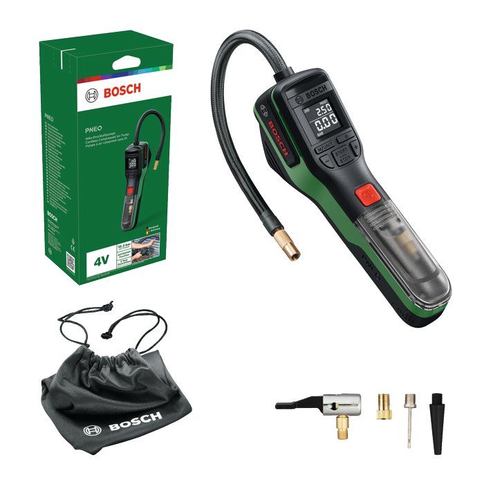 Pompe à air sans fil Bosch PNEO EasyPump pour pneus Presta jusqu'à 10 3 bar écran pression temps réel arrêt automatique Neuf - vue 4