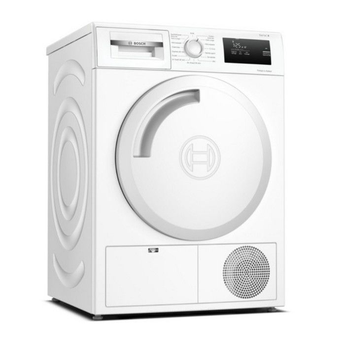 Sèche-linge pompe à chaleur BOSCH WTH83014FR SER4 - 8 kg - Classe A+ - Tambour Inox - Blanc