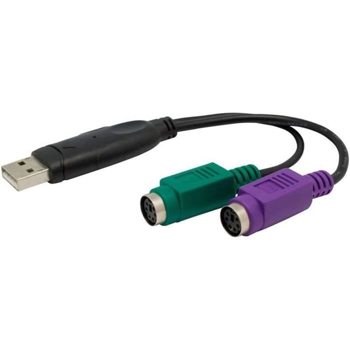 E28 Prise Usb Vers 2 X Ps-2 Ps2 Buchse Kabel Adaptateur Convertisseur ...