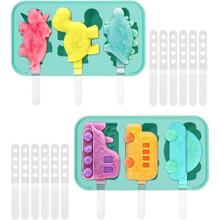 2 Moules à Glace Silicone Réutilisables Avec Bâtonnets - Pour Popsicles Maison Faciles ! - 3