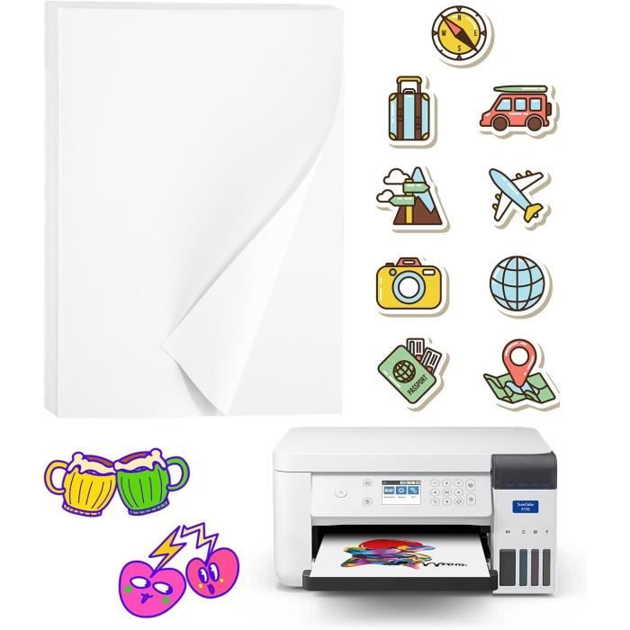 Papier Autocollant Transparent Jet D'encre Koala - 45 Feuilles étanches 21,6x27,9 Cm (8,5x11")