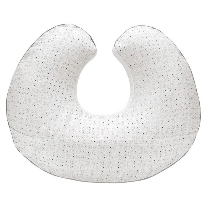 Chicco Boppy Anywhere Coussin D'Allaitement Nomade – Ergonomique, Ceinture Élastique, Gris, Idéal 0 Mois Et + Pour Maman Et Bébé