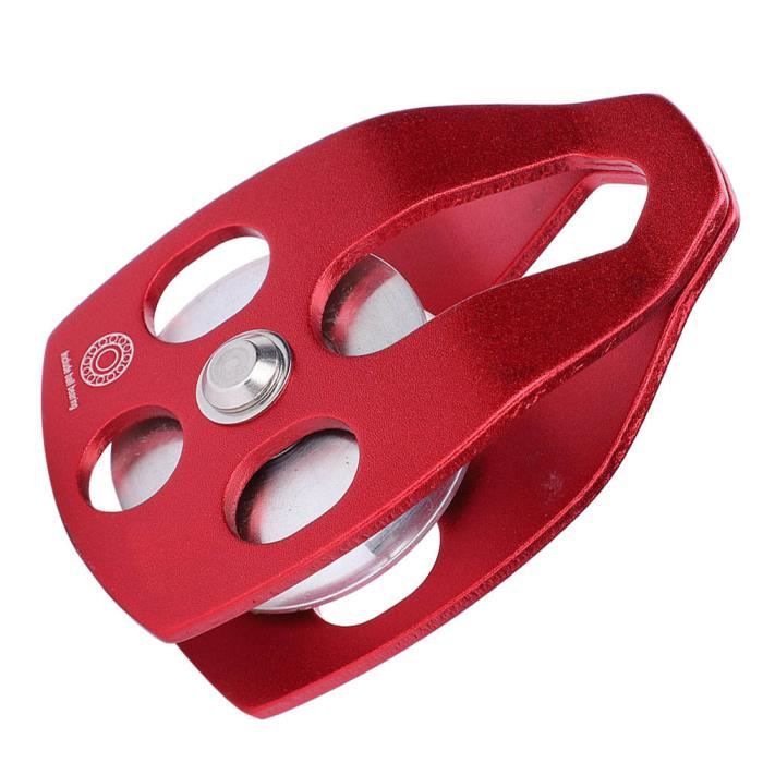 Zerone Poulie d'escalade Poulie simple d'escalade fixe 20KN bloc de