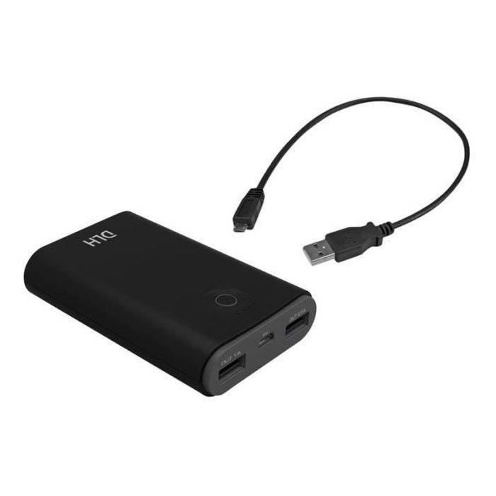 DLH Powerbank Energy Pour Smartphone Périphérique USB 10050 mAh 2 5 V DC Sortie 5 V DC Entrée 2 x