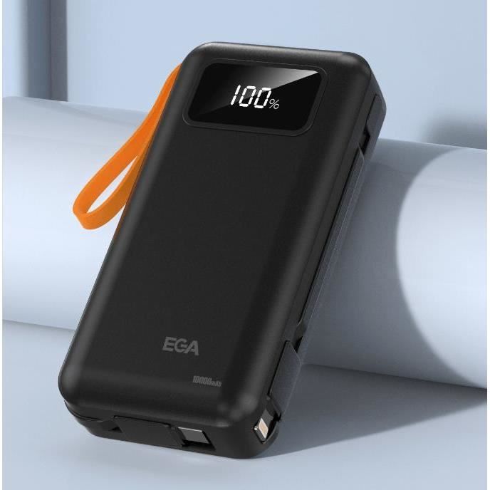 EGA Batterie Externe 10000mAh Mini Power Bank Chargeur Portable pour