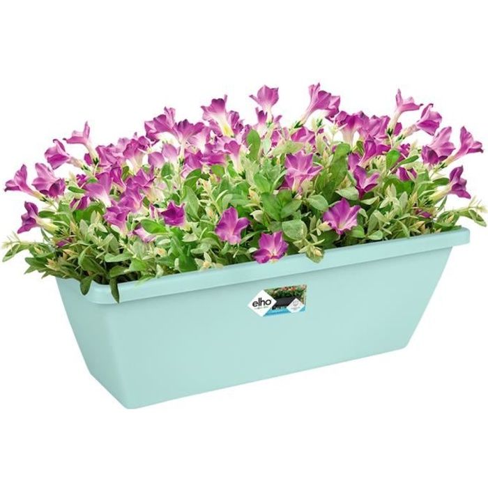 Bac à fleurs Jardinière en plastique pour jardin balcon maison Pot de fleurs rectangulaire menthe