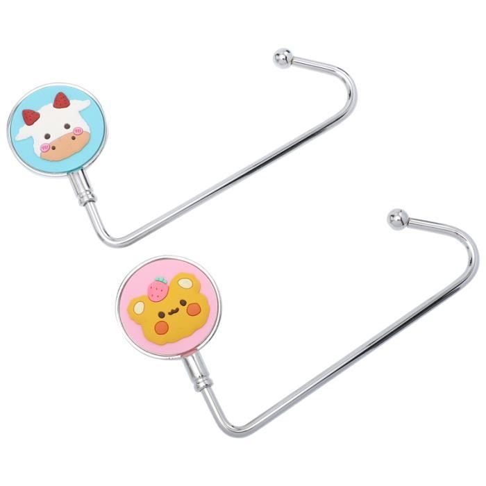 2pcs Handbag Table Hooks School Bag Purse Holders for Home Office