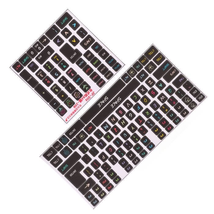 Autocollants De Clavier QWERTY US English - Pour PC Portable Ou Bureau - Permet De Changer La Disposition Des Touches - 8