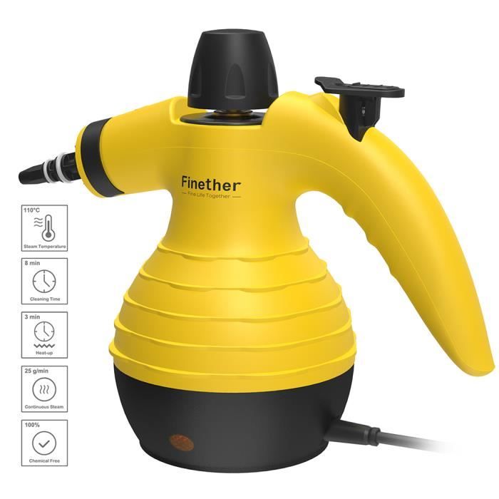 Finether Steam Finether Nettoyeur vapeur à Main Polyvalent Désinfectant tout-en-un ...