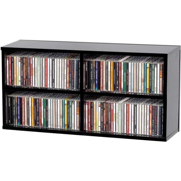 GLORIOUS - CD BOX 180 - Casier de rangement 180 CD finition noir