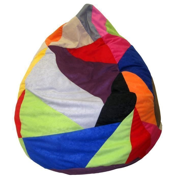 heunec - 670891 - pouf patchwork 120 l multicolore
