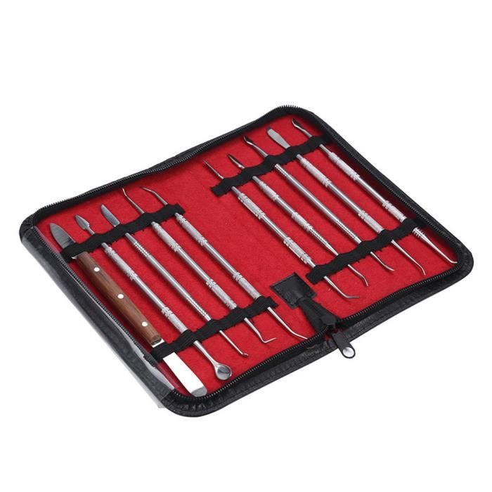 3 Outils Sculpture Cire Céramique Dentaire + 3 Embouts - Marque Keystone, Fabriqué USA