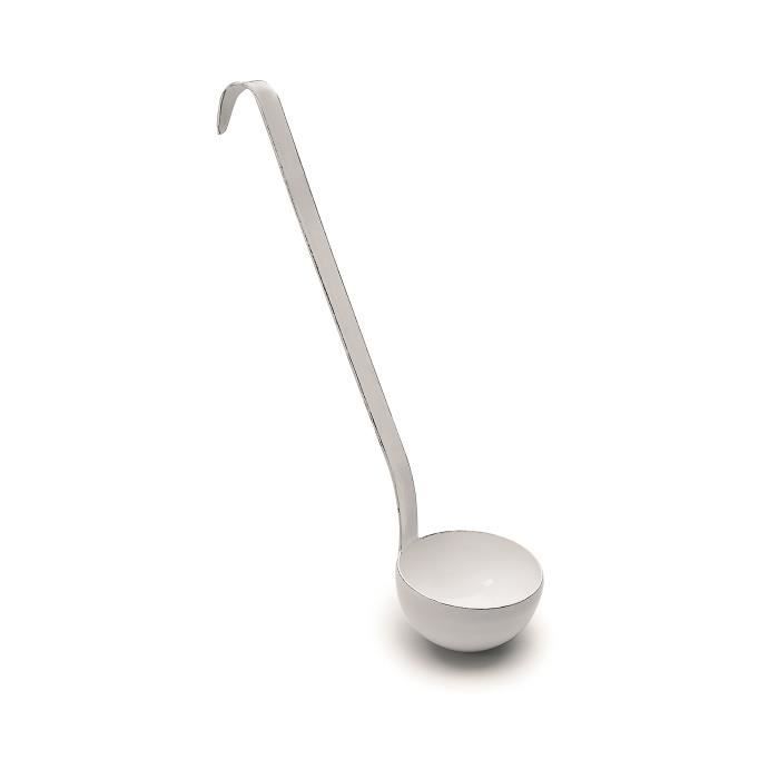 8 cm Ibili /"Blanca/" acier émaillé Olive Louche Blanc