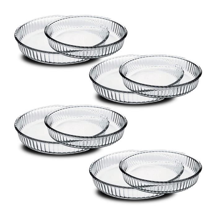 Plat à Tarte & Couvercle Ovale 27cm Transparent