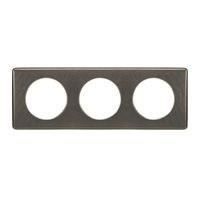 Plaque Métal LEGRAND Céliane double Inox brossé - 069102