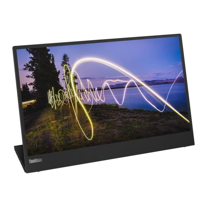 Lenovo ThinkVision M15 Écran LED 15 15.6 visualisable portable 1920 x 1080 Full HD @ 60 Hz IPS 250 cdm² 1000:1 6 ms 2xUSB C corbeau - vue 2