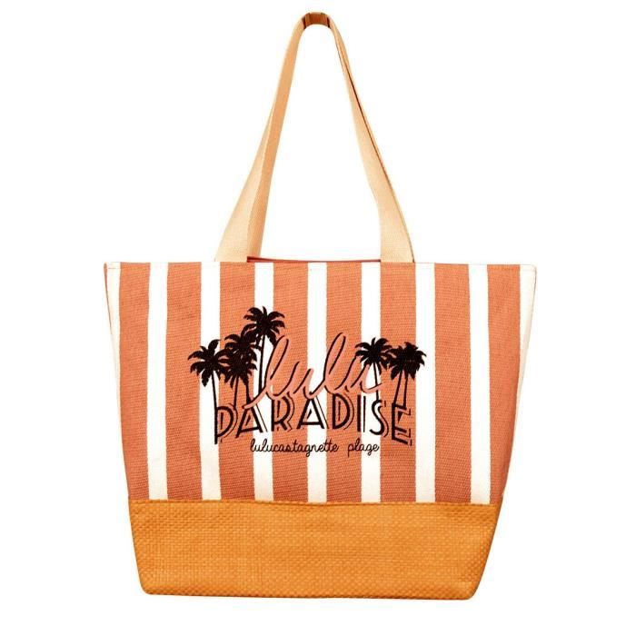 Sac à Main Vintage Lulu Castagnette - Toile - Noir - Taille Grand - Occasion